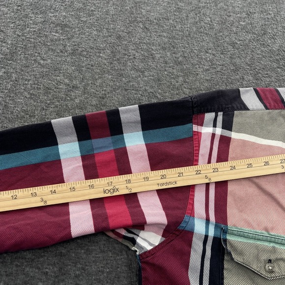 Vintage Wrangle X Long Tails Button Shirt Mens 34 16 1/2 Plaid Western Rodeo - Picture 7 of 8